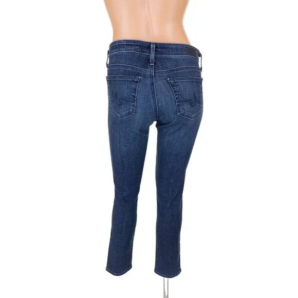 AG Adriano Goldschmied The Stevie Ankle Skinny Low-Rise Denim Jeans Size 25 Blue - Picture 6 of 10